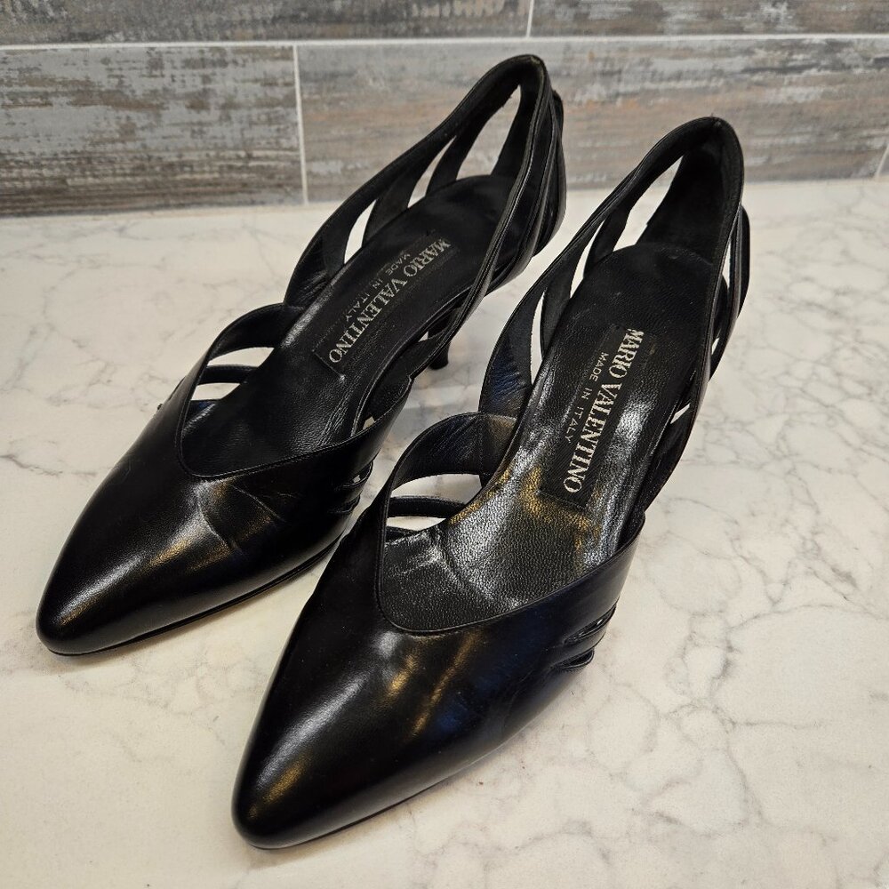 Mario Valentino black heels